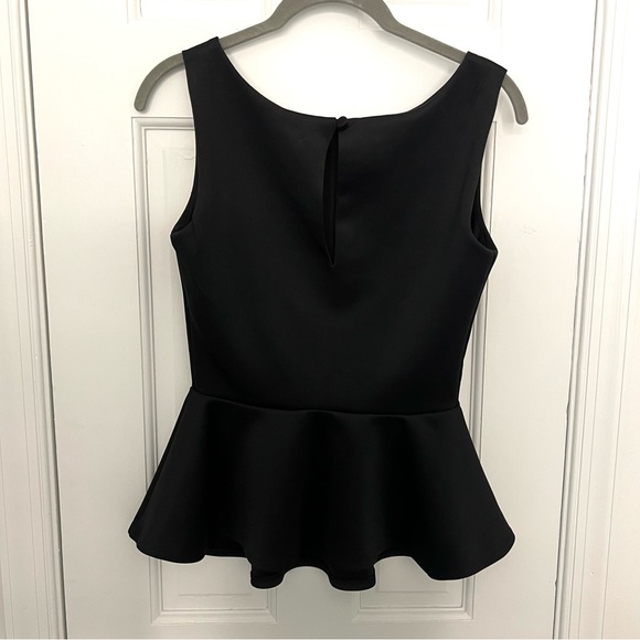 Bisou Bisou Peplum Hem Sleeveless Top Blouse solid tank babydoll tee shirt party - Picture 2 of 8